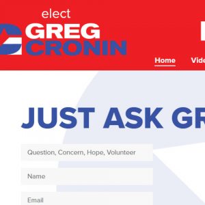 Close up on the Greg Cronin Website