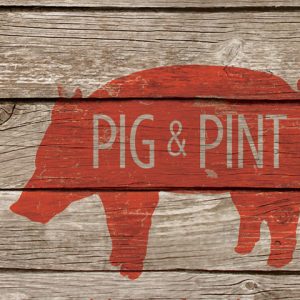 Close up of the Pig and Pint Business Card