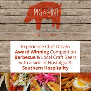 pig and pint ad close up