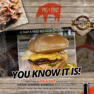 pig and pint ad close up